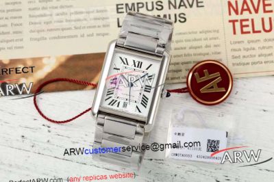 AF Swiss Replica Cartier Tank Solo White Roman Face 31mm Stainless Steel Watch 